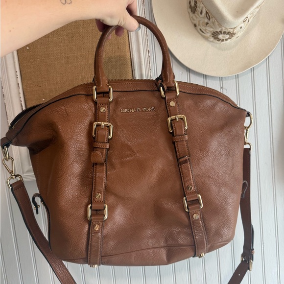 Michael Kors Tan Leather Satchel - Picture 1 of 4